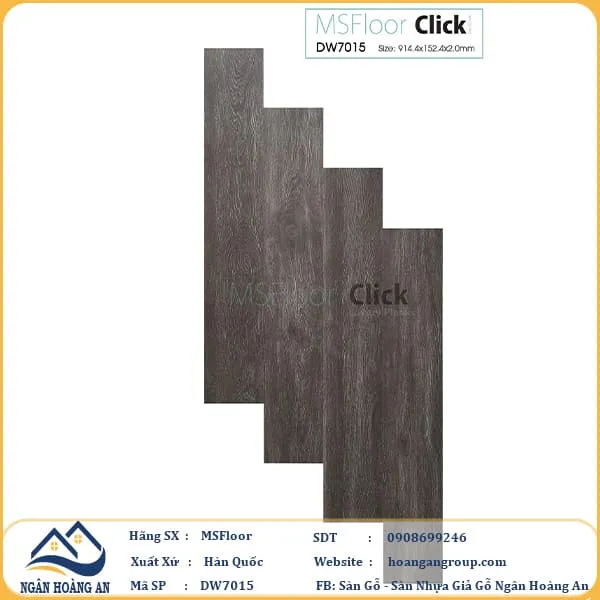 Sàn Nhựa Giả Gỗ Dán Keo MsFloor DW7015
